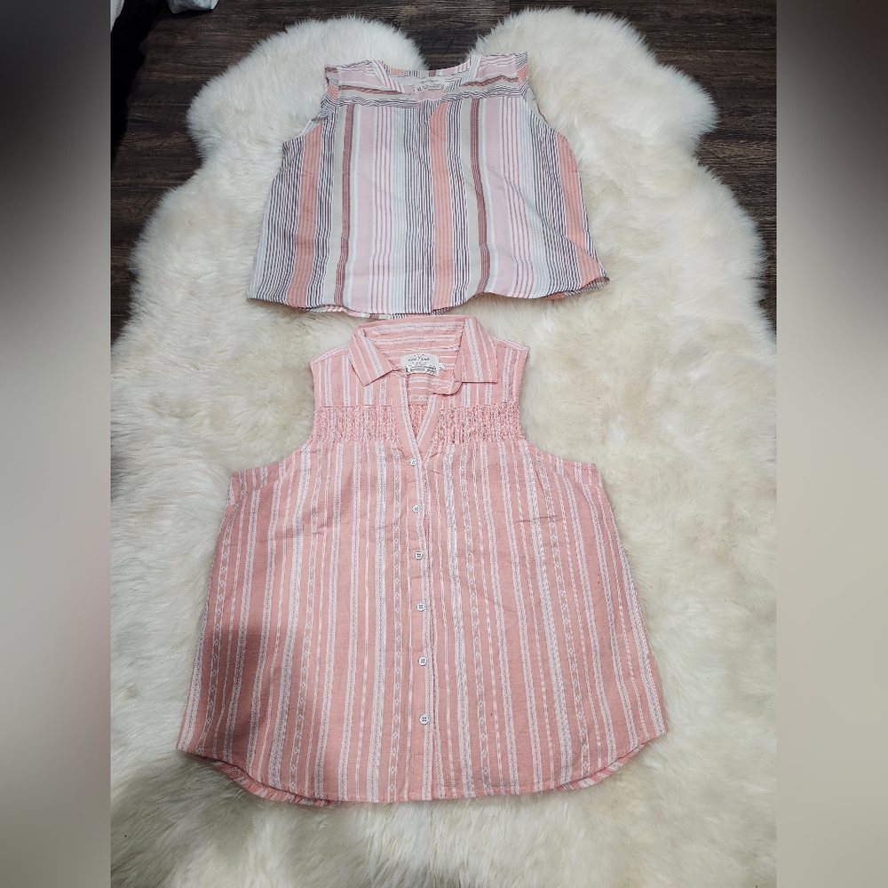 Old Ranch Organic Cotton Womens Sleeveless Tops Size XL 2 Tops